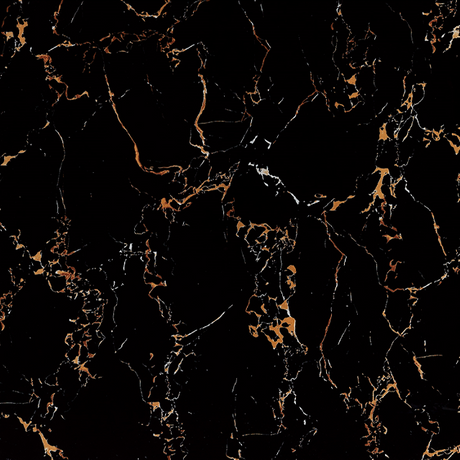 Black And Gold Blossom Dark Color Glazed Porcelain Tile