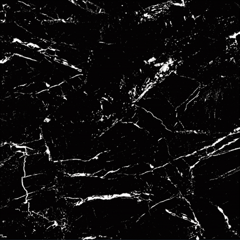 Super Black Long-life Glazed Porcelain Tile Marble Look Intricate Veining