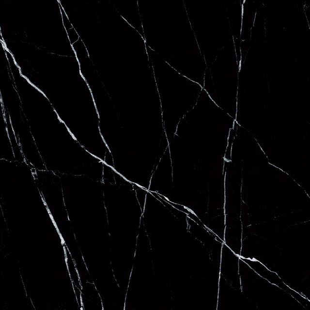 Modern Black Marble Effect Tiles 3D Laser-imprinted Patterns