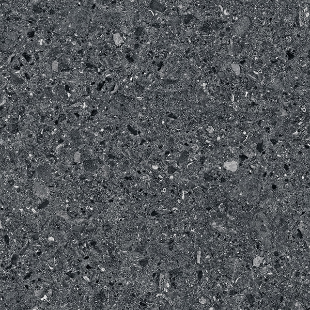 Modern Style Dark Grey Terrazzo-style Glazed Porcelain Tile